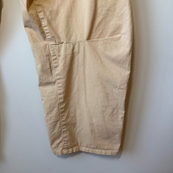 Nili Lotan Shon barrel leg pants utility pockets cream baggy cotton blend - Picture 6 of 8